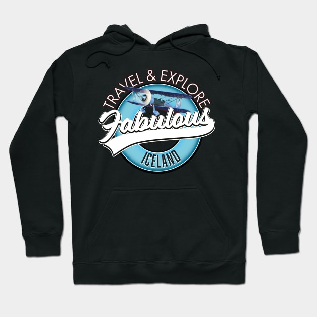 travel explore fabulous Iceland logo Hoodie by nickemporium1